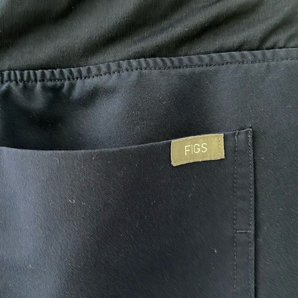 FIGS Zamora Jogger Scrub Pants Navy Blue with Gray Drawcord Size XS - Picture 9 of 13